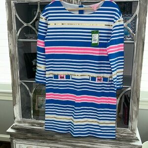 New With Tags Lilly Tiki Stripe Dress, Size Small
